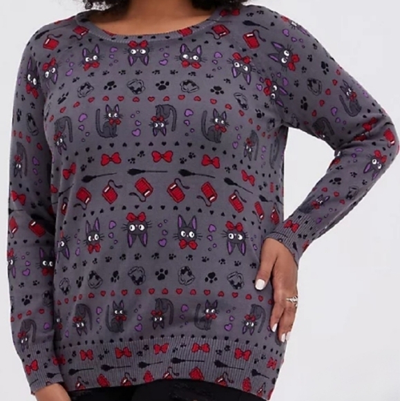 Torrid Kiki's Delivery Service Jiji Sweater Gray 1X - Picture 1 of 9